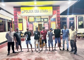 Cipkon Kamtibmas, Personil Operasi Pekat Polsek Oba Utara Berhasil Amankan 6 Pemuda Sedang Pesta Miras