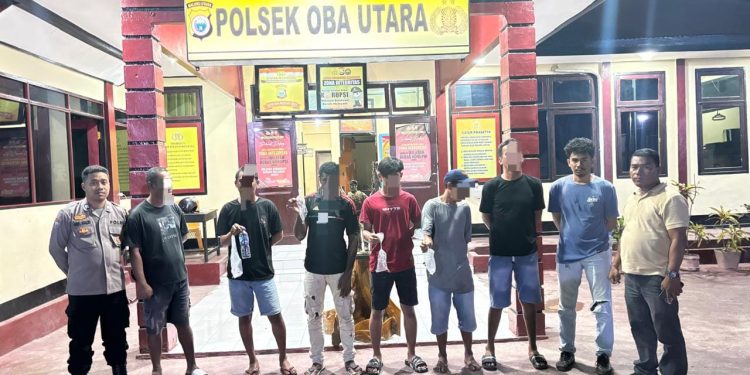 Cipkon Kamtibmas, Personil Operasi Pekat Polsek Oba Utara Berhasil Amankan 6 Pemuda Sedang Pesta Miras