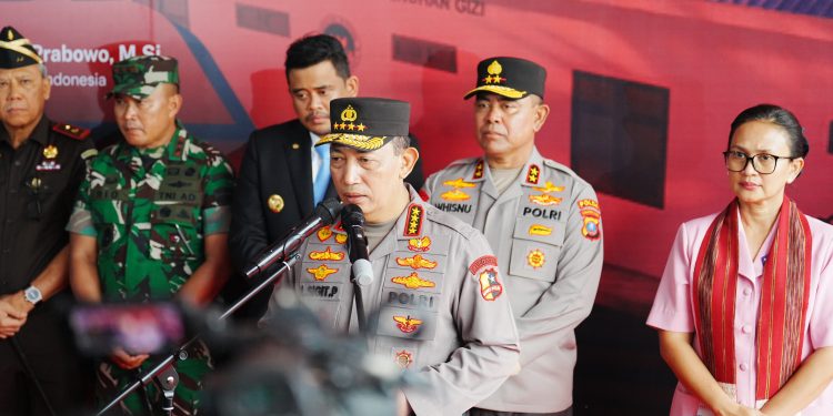 Hadiri Groundbreaking 29 SPPG Polda Sumut dan Jajaran, Kapolri Komitmen Dukung Program MBG