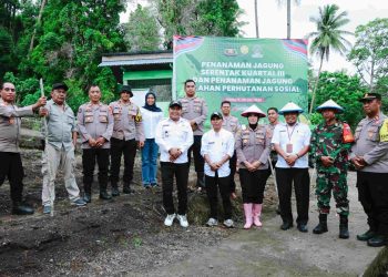 Polres Ternate Dukung Ketahanan Pangan Lewat Penanaman Jagung Serentak Kuartal III