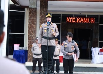 Kapolres Ternate Pimpin Upacara Pelantikan Kasat Reskrim dan Sertijab Kapolsek Ternate Selatan