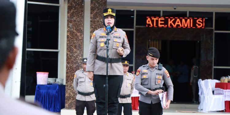 Kapolres Ternate Pimpin Upacara Pelantikan Kasat Reskrim dan Sertijab Kapolsek Ternate Selatan
