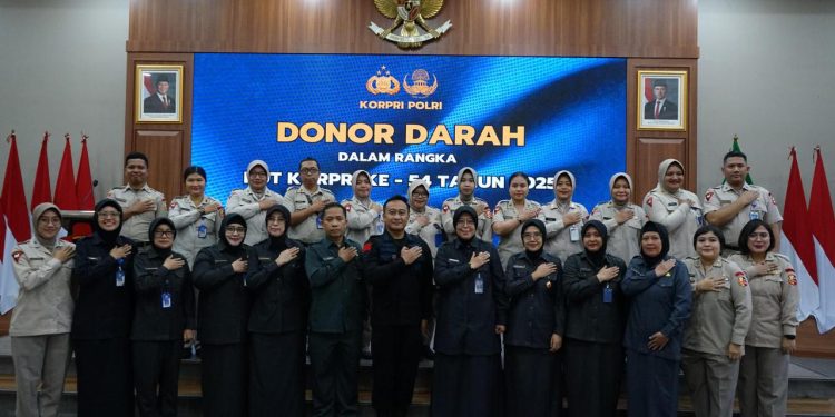 Kabid Kesjas Korbrimob Polri Pimpin Kegiatan Donor Darah Peringati HUT Ke-54 KORPRI Polri Tahun 2025
