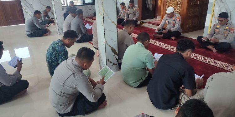 Polres Halmahera Timur Laksanakan Kegiatan Binrohtal Secara Rutin.