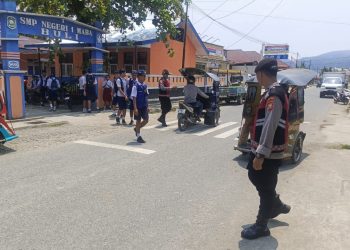 Gatur Siang Personel Samapta Polres Haltim