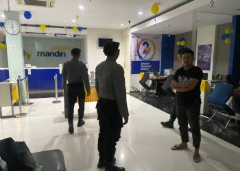 Wujudkan Keamanan Objek Vital, Ditpamobvit Polda Malut Patroli di Area PLN dan Bank Mandiri Sofifi