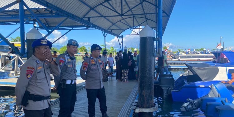 Operasi Lilin Kieraha 2025, Personel Banops Perketat Pengamanan Pelabuhan Speed Boat Sofifi