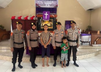 Operasi Lilin Kie Raha 2025, Polda Malut Amankan Gereja di Kota Tidore Kepulauan