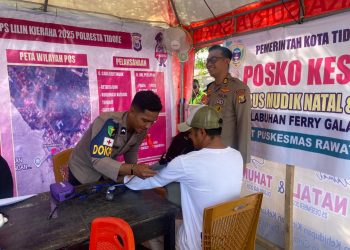 Polda Malut Hadirkan Layanan Kesehatan di Pelabuhan Ferry Sofıfi Saat Operasi Lilin Kie Raha 2025